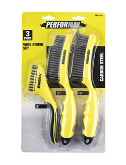 Performax® Carbon Steel Wire Brush - 3 Piece at Menards®
