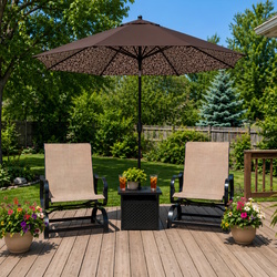 backyard creations 9 aluminum patio market umbrella Treasure Garden Push Button Tilt 9' Octagonal Um  Willow Creek Designs Tilt feature will rid you of your frustration thanks to its easy push Treasure Garden 9' Auto Tilt
