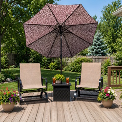 backyard creations patio umbrellas Expressions 9 ft Umbrella with P ush Button Tilt,Apple Green Mobile Weighted Base Included Backyard Creations Black Patio Umbrella