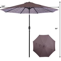 9 aluminum patio umbrella menards Backyard Creations® 9' Under Pattern Umbrella at Menards®