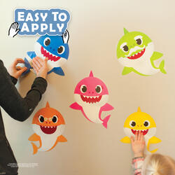 thumbnail image 2 of Roommates Baby Shark Peel & Stick Wall Decals - 39 Tropical Characters, Removable Vinyl 2 of 6