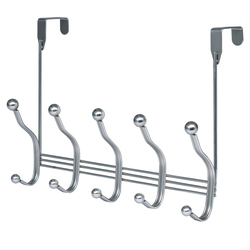 Mastercraft® Satin Nickel Over-the Door 5-Hook Rail at Menards®