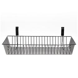 Wall Mounted Black Slim Slat Grid Wire Shoe Display Rack for 24