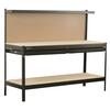 Tool Shop® 72" 2-Drawer Metal Workbench with Pegboard Backing