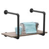 Dakota™ 14" Black Pipe 1-Shelf Bracket - 2 Pack