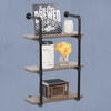 Dakota™ 10" Black Pipe 3-Shelf Bracket - 2 Pack