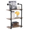 Dakota™ 10" Black Pipe 3-Shelf Bracket - 2 Pack