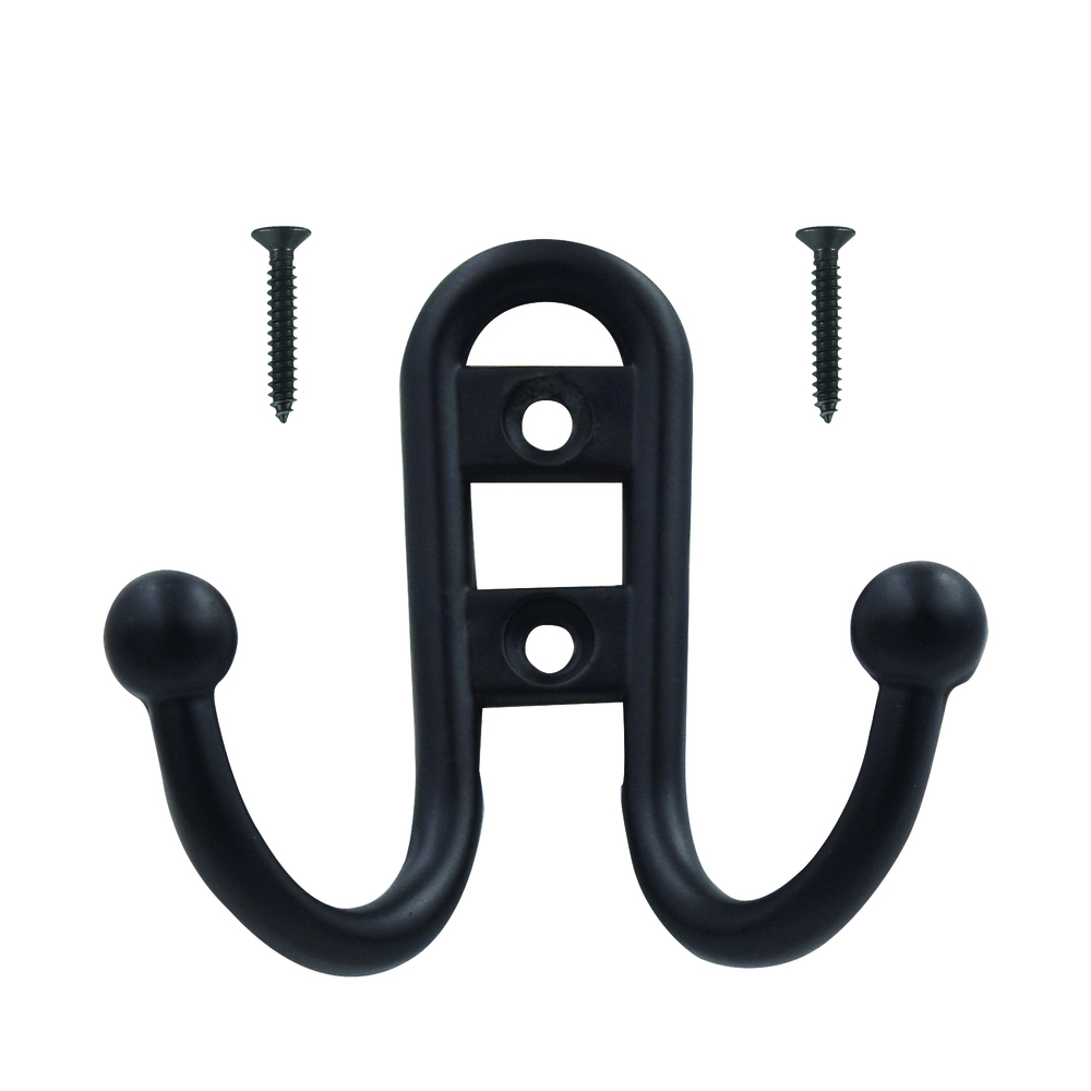 Mastercraft® Matte Black Double Coat Hook at Menards®
