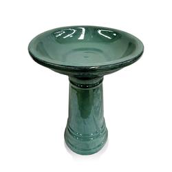 Enchanted Garden™ 21" Green Ceramic Bird Bath