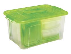 54 Pcs Reusable Plastic Food Storage Containers Set with Air Tight Lids -  Bed Bath & Beyond - 11643811