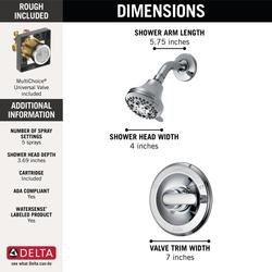 Delta® Classic One-Handle 5-Spray Chrome Shower Faucet at Menards®
