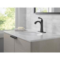 Delta® Geist™ One-Handle 4" Matte Black Bathroom Sink Faucet at Menards®