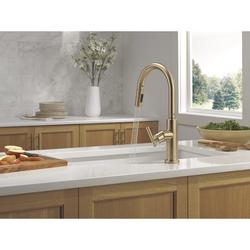 Delta® Nicoli® One-Handle Pull-Down Champagne Bronze Kitchen