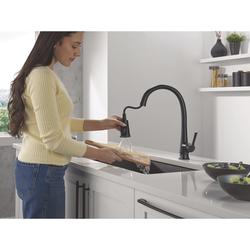 Delta® Corwin™ One-Handle Pull-Down Matte Black Kitchen Faucet