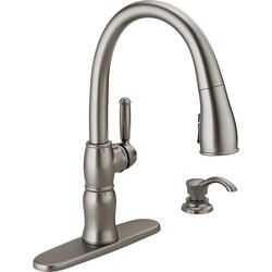 Delta® Desmond™ One-Handle Pull-Down SpotShield® Stainless Kitchen ...