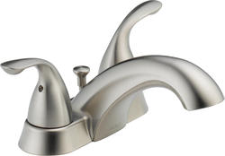 Delta® Classic Two-Handle 4" Centerset Stainless Bathroom Sink Faucet ...
