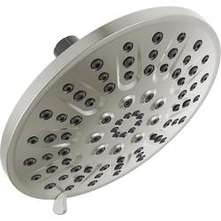 Delta® 4-Spray Setting Spotshield Satin Nickel Fixed Mount Showerhead ...