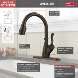 Delta Leland One Handle Pull Down Venetian Bronze Kitchen Faucet At Menards