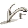 Delta® Foundations® One-Handle Pull-Out Stainless Kitchen Faucet