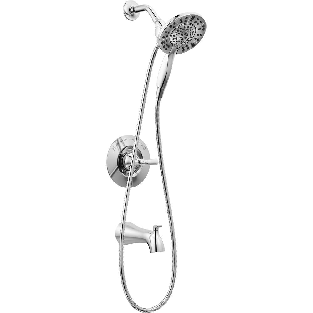 Top Delta shower head and tub