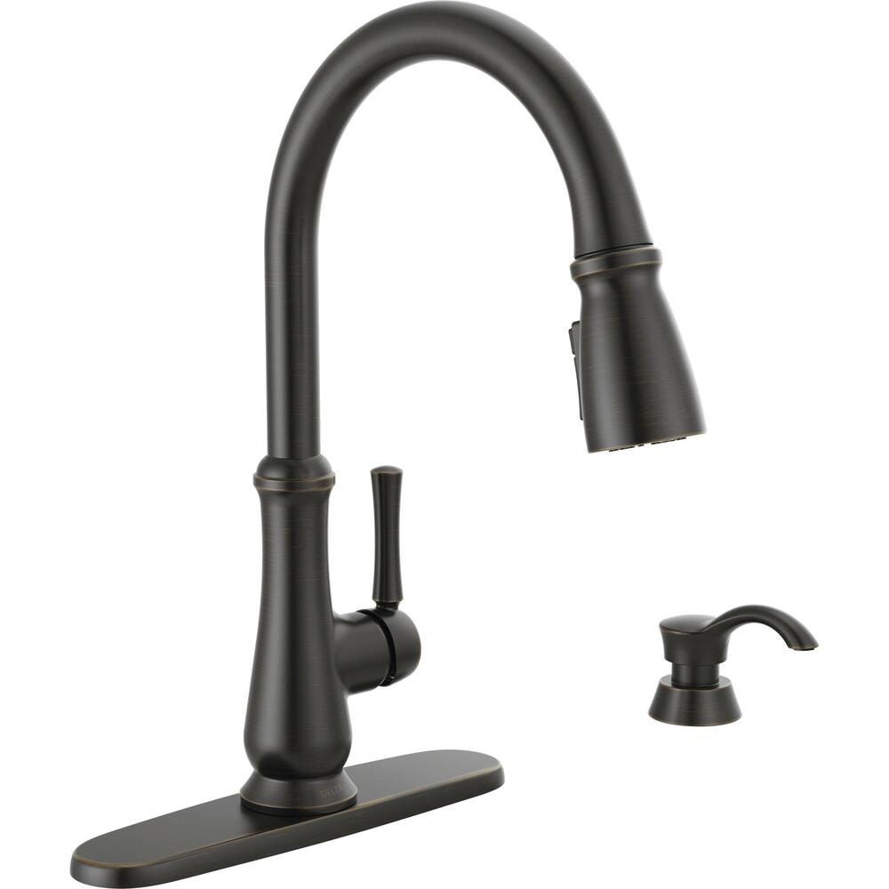 Brand New Delta Valdosta Venetian Bronze Single Handle Pull-down Kitchen Faucet popular