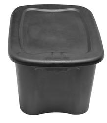 Mainstays 20 Gallon Plastic Latching Storage Container, Black Base