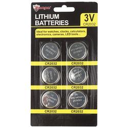 Max Force Tools® 3-Volt CR2032 Lithium Coin Cell Batteries - 6
