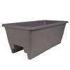 24" Brown Plastic Deck Rail Planter
