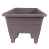 24" Brown Plastic Deck Rail Planter