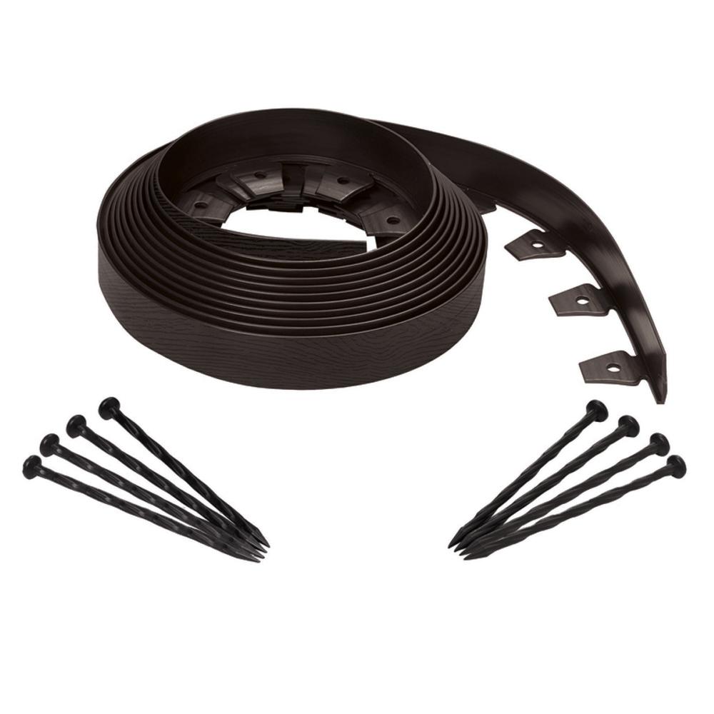 EasyFlex® 10' No-Dig Adirondack Landscape Edging - Brown EasyFlex® 10' No-Dig Adirondack Landscape Edging - Brown