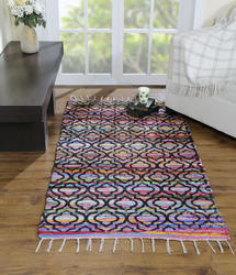 Copper Creek Mills Printed Chindi Multi Geo 3' x 5' Accent Mat at