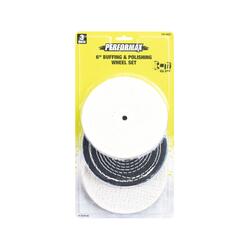 Robtec 6 in. x 1 in. Arbor Cloth Polishing Wheel with Two 1/2 in. ID  Flanges 600WTA - The Home Depot
