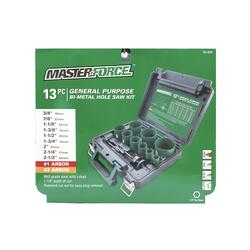 Masterforce Bi Metal Hole Saw Kit 13 Piece at Menards