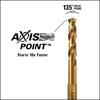 Masterforce® Axis Point™ Impact Titanium 3/16" Twist Drill Bit