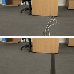 D-Line 6-ft x 2.5-in PVC Black Overfloor Cord Protector in the