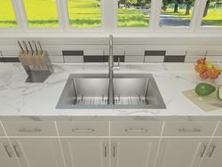 Tuscany® Forden® All-in-One Dual Mount 33 Stainless Steel 1-Hole Double  Bowl Kitchen Sink Kit at Menards®