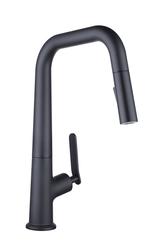 Tuscany® Chevek One-Handle Pull-Down Matte Black Kitchen Faucet at