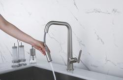 Tuscany® Chevek One-Handle Pull-Down Stainless Kitchen Faucet at