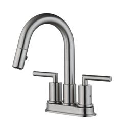 Tuscany® Forden® Two-Handle 4" Centerset Pull-Down Brushed Nickel ...