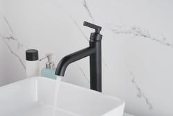 Tuscany® Vantaa™ One Handle Matte Black Vessel Bathroom Sink