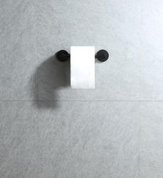 Black Architeckt Square Toilet Roll Holder Free Standing Bathroom