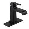 WOWOW® WaterFall One-Handle 4" Centerset Brushed Nickel Bathroom Faucet