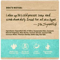 Dr. Squatch All Natural Bar Soap for Men with Light Grit, Coconut Castaway  5 Ounce (Pack of 1) 0.02 pounds
