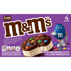 M&M'S® Classic Ice Cream Cookie Sandwiches - 4 Pack at Menards®