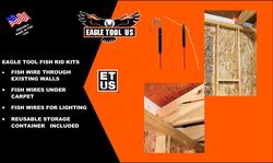 Eagle Tool US 1/4 in. x 8 ft. Fiberglass Fish Rod Kit ETF2508