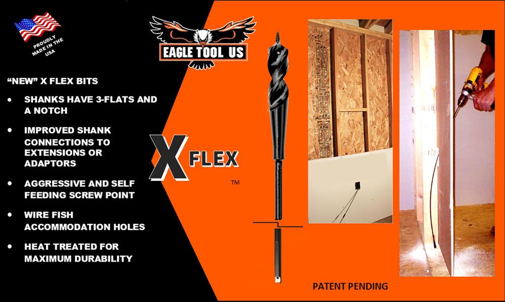 Eagle Tool Dirt Auger - 3/4" Head With 54" Flexible Shank For Underground Drilling
