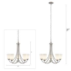 Patriot Lighting® Avani Brushed Nickel 5-Light Chandelier at Menards®