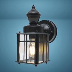 patriot lighting barn black motion sensor outdoor security wall light