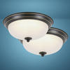 Patriot Lighting® Benny Oil-Rubbed Bronze LED Flush Mount Ceiling Light 2-Pack