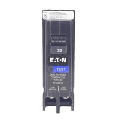 Eaton® 20-Amp 1-Pole Type BR AFCI/GFCI Plug-On Neutral Circuit